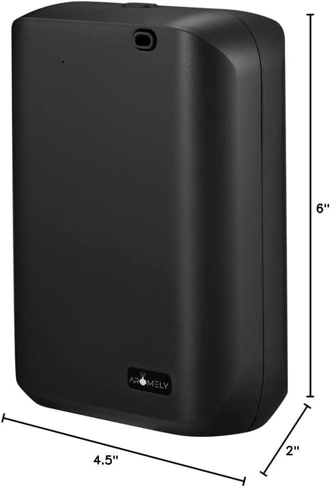 Smart Nebulizing Aromatherapy Scent Diffuser - Waterless Aroma Machine Perfect Air Freshener for Hotel Rooms, Homes or Offices, App Controlled Perfect Aroma Diffuser Up to 1,000 SQFT - Black