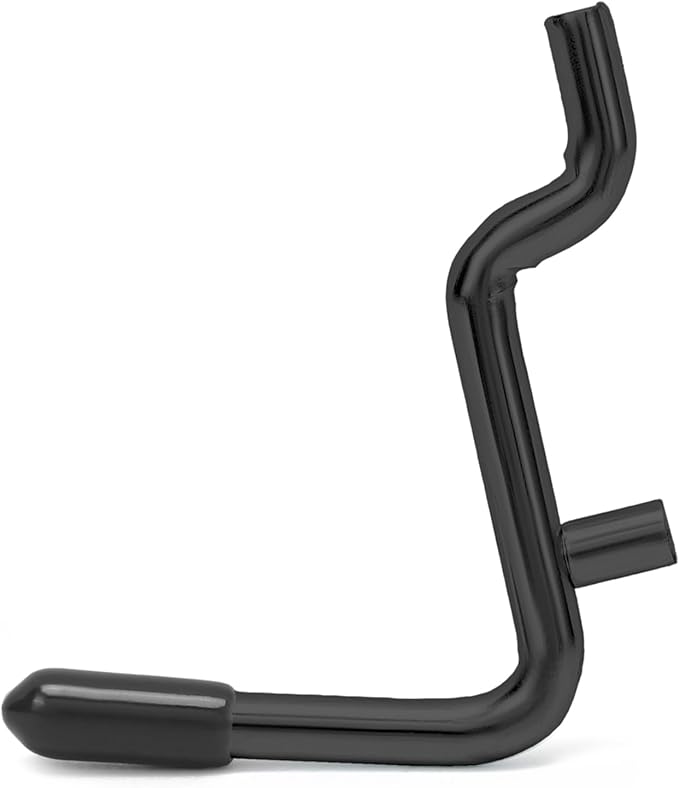 1/4 Inch Extra Thick Pegboard Hooks,Only Suitable for 1/4" Pegboard Board,Metal Pegboard Hooks for Hanging Storage (All Black, 60pcs L Hook)