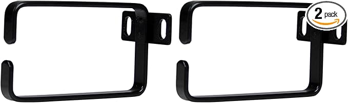 StarTech.com 1U Vertical 2.2 x 3.9in Server Rack Cable Management D-Ring Hook w/Flexible Opening - Network Rack-Mount Cord Organizer Ring (CMHOOK1U),Black (Pack of 2)