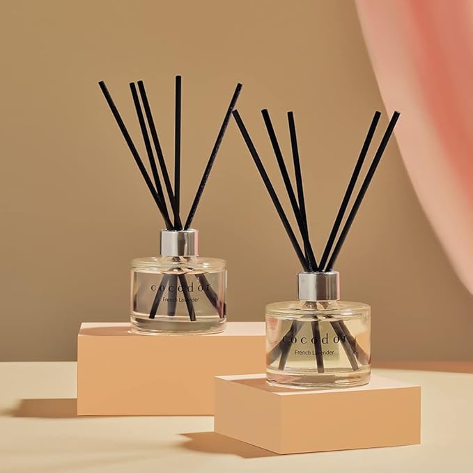 COCODOR Signature Reed Diffuser Set/April Breeze / 6.7oz /2 Pack/Home Fragrance Diffuser, Oil Scent Diffuser for Bathroom Shelf Decor