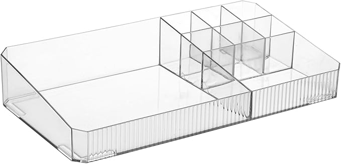 ZHIAI stackable storage drawers, acrylic storage rack, cosmetics and beauty products organizer, suitable for makeup room, bathroom, pantry, home bedroom storage