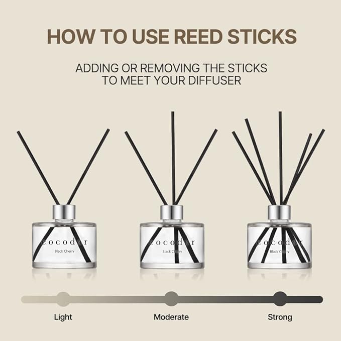 COCODOR Signature Reed Diffuser/Cedar Wood/6.7oz/1Pack / Home Fragrance Scent Essential Oil Stick Diffuser for Bedroom Bathroom Home Décor
