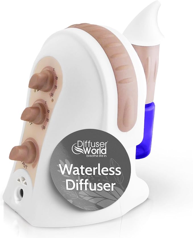 Waterless Diffuser for Essential Oils 12V Aroma-Ace™, Made in USA Bronze Aroma Atomizer Waterless Essential Oil Diffusers for Home Large Room, Air Aromatherapy Home Scent Diffusers