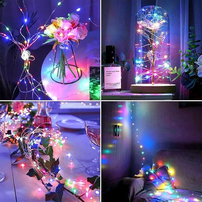 ZNYCYE 10 Pack 10ft 30 LED Mason Jar String Lights 8 Modes with Timer Waterproof Fairy Lights Upgraded Battery（Included Operated for DIY Wedding Party Mason Jar Christmas Decorations (Multi-Color)