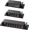 Cable Management Clips, 20Pcs Cord Organizers Wire Clips Cord Holder for TV PC Ethernet Cable Desk Home Office (Black)