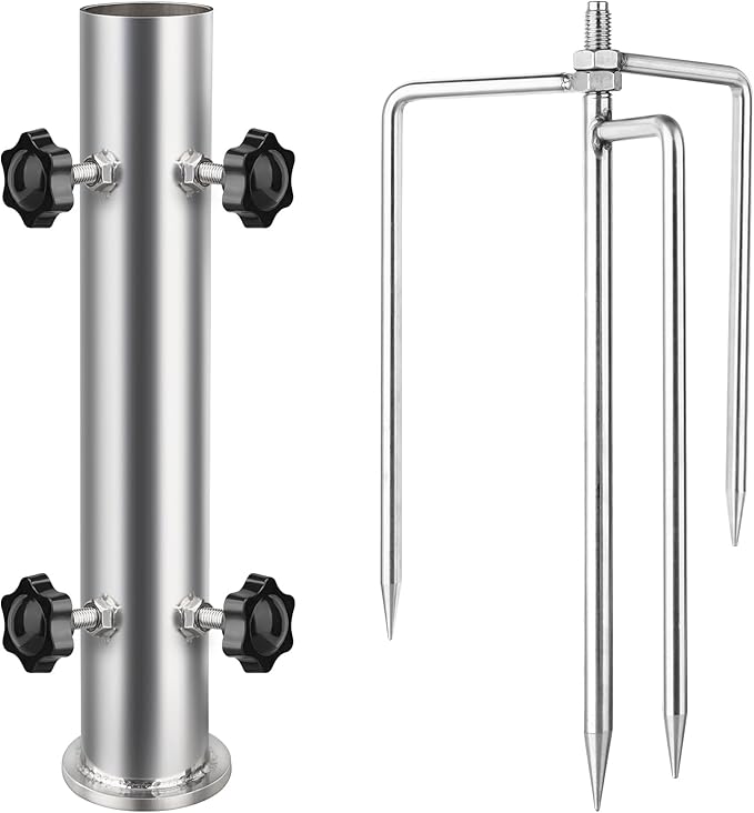 Detachable Heavy Stainless Steel Umbrella Stand,Outdoor Lawn Umbrella Holder,Garden Parasol Base,for Park,Yard,Beach,Patio and Lawn