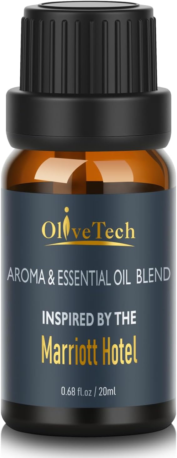 Hotel Diffuser Oil 20ml – Inspired by Marriott Hotel Scent, OliveTech Aromatherapy Fragrance Oil for Cold Air & Ultrasonic Diffusers, Glass Bottle (0.68 fl oz)