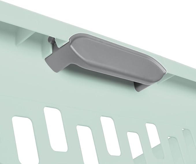 Sterilite Laundry Basket, Plastic Clothes Hamper, Large Square Bin with Comfort Grip Handles and Reinforced Rim, 1.5 Bushel Capacity, Mint, 18 Pack