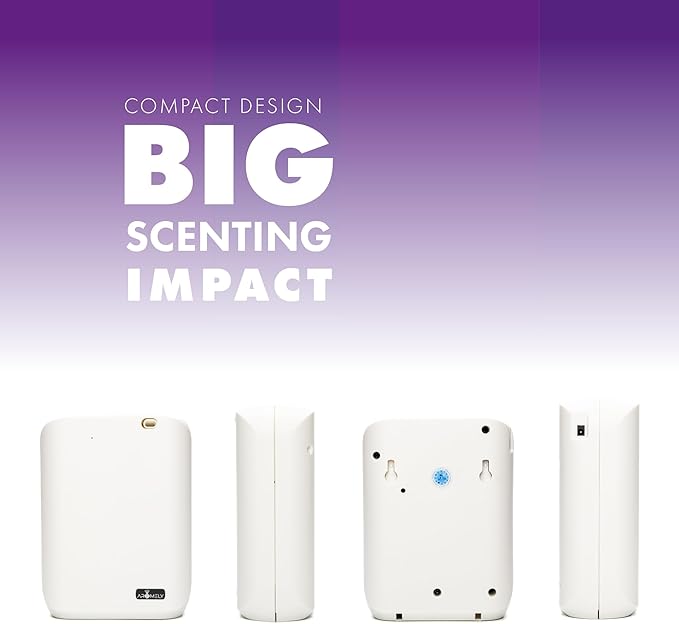 Smart Nebulizing Aromatherapy Scent Diffuser - Waterless Aroma Machine Perfect Air Freshener for Hotel Rooms, Homes or Offices, App Controlled Perfect Aroma Diffuser Up to 1,000 SQFT - White