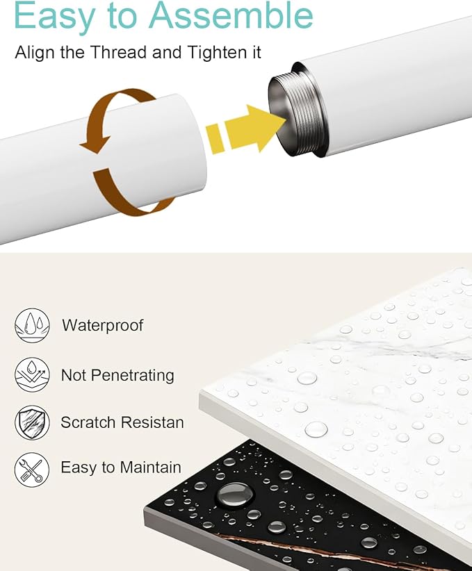 Yawinhe Metal Coat Rack, Coat Tree with Rock Base,L Shaped Freestanding Hall Tree, Clothes Hanger Stand Suitable for Bedroom, Hallway, Entrance,68.5 Inches High,White,USMJ101W