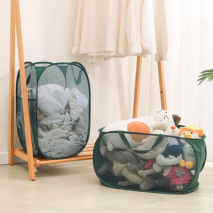 5 Pcs Collapsible Laundry Baskets, Opening Laundry Hamper, Foldable Laundry Basket, Dirty Clothes Basket for Clothes & Laundry-Home Organization