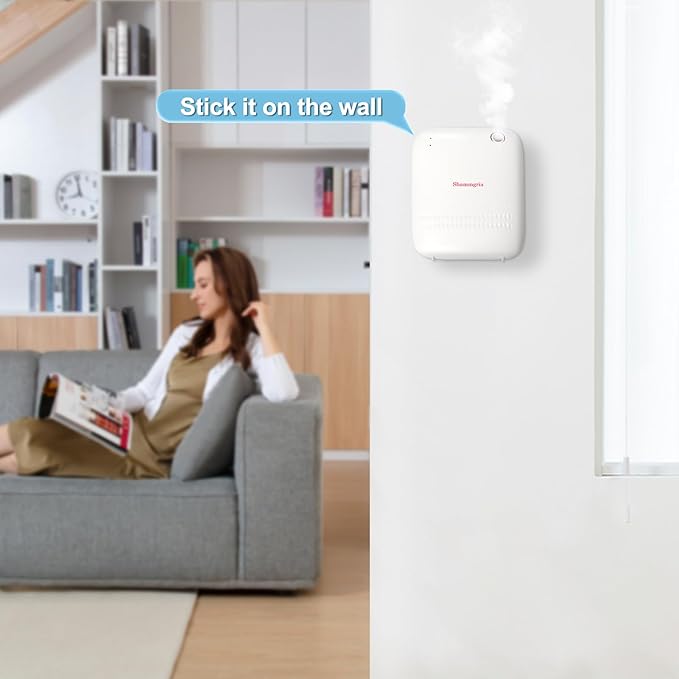 Battery-Powered Air Freshener Waterless Essential Oil Diffuser – 150mL Capacity, Smart Scent Diffuser for Rooms,Office & Commercial Use, Covers Up to 2000 sq.ft.Aromatherapy Scent Diffuser