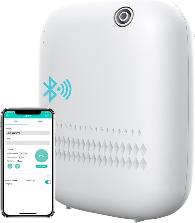 Upgraded Waterless Essential Oil Diffuser, Scent Air Machine for Home Cover Up to 2000 sq.ft, Scent Diffuser 400ML, Hotel and Commercial Use, Cold-Air Tech for Spa, Office