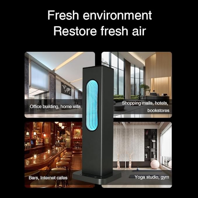 Waterless Scent Diffuser with APP WiFi Control, Portable Rechargeable Wireless Essential Oil Diffuser, Aroma Coverage 2152 Sq.Ft,2 * 50ML Hotel Collection Oils,Colorful Light for Home Largeroom