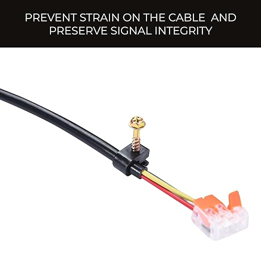 Bolt Dropper Coaxial Cable Clips - Electrical Wire Cable Clip for Cable Management - Screw Clip and Fastener - Coax Cable Holder - Wire Organizer Clamp - Siding Clips for Hanging - Set of 100