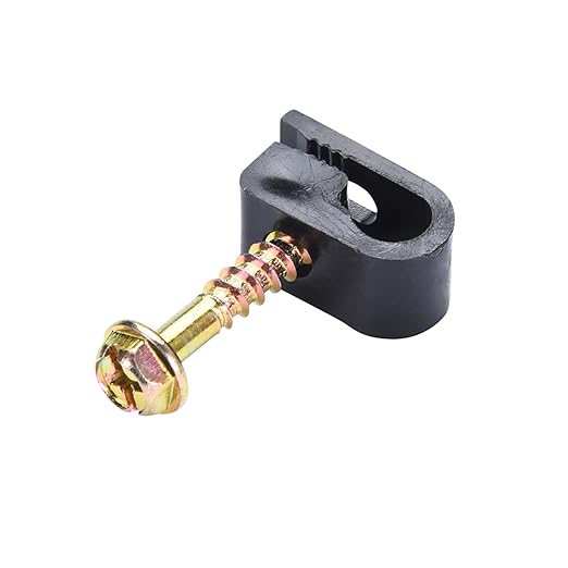 Bolt Dropper Coaxial Cable Clips - Electrical Wire Cable Clip for Cable Management - Screw Clip and Fastener - Coax Cable Holder - Wire Organizer Clamp - Siding Clips for Hanging - Set of 100