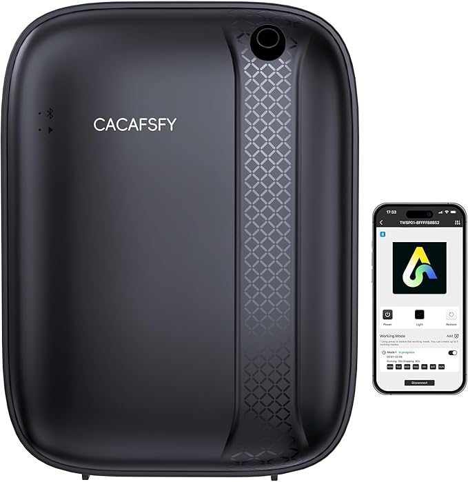 Waterless Diffuser, Hotel Scent Diffuser-Smart APP Control-400mL Capacity Up to 2000 Sq.Ft.-Cold Air Tech, Scent Diffusers for Home,Aromatherapy,Large Room,Spa,Commercial-Black Essential Oil Diffuser