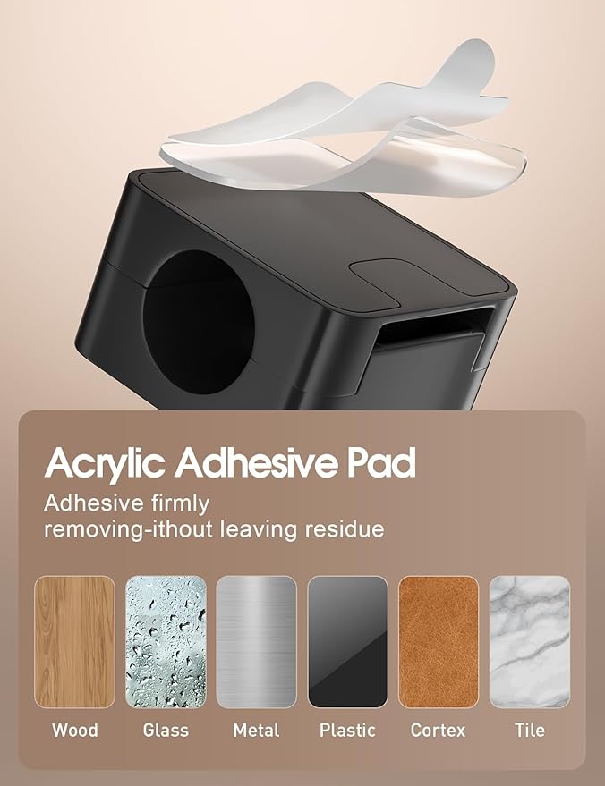 10 Pack Magnetic Cord Organizer Holder, Adjustable Cable Clips, Strong Adhesive Desk Cable Management Clips for Nightstand, Office, Car, Easy Open Design for Tidy Wire Organization