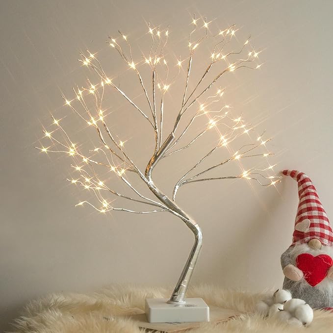 PEIDUO Fairy Lights Spirit Tree, 2PK Bonsai Tree Light, 108 LED Warm White Fairy Light Trees for Room Decor, Artificial Tree with 9 Modes for Christmas Decorations Indoor Home Decor