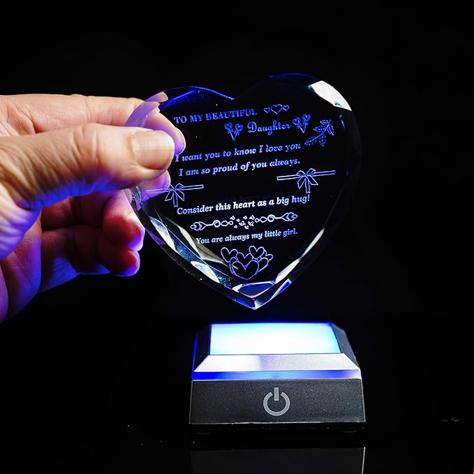 ZEERSHEE 2.6*1.2inch Multicolor LED Light Base for Acrylic 3D Glass Resin Art Lighted Square Display Stand(Flat)