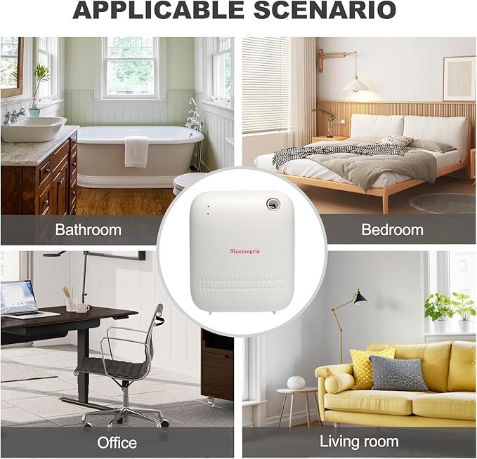 Battery-Powered Air Freshener Waterless Essential Oil Diffuser – 150mL Capacity, Smart Scent Diffuser for Rooms,Office & Commercial Use, Covers Up to 2000 sq.ft.Aromatherapy Scent Diffuser