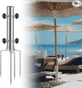 Detachable Heavy Stainless Steel Umbrella Stand,Outdoor Lawn Umbrella Holder,Garden Parasol Base,for Park,Yard,Beach,Patio and Lawn