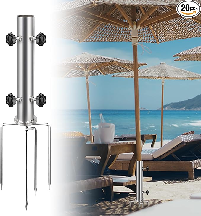 Detachable Heavy Stainless Steel Umbrella Stand,Outdoor Lawn Umbrella Holder,Garden Parasol Base,for Park,Yard,Beach,Patio and Lawn