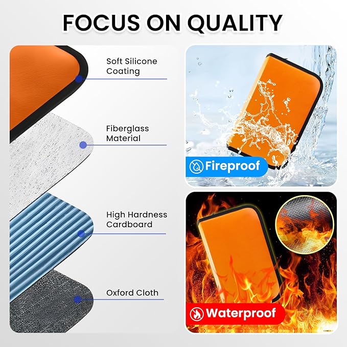 Zippered Key Case, Key Organizer, Fireproof and Waterproof Key Binder with 24 Hooks and Tags Portable Key Storage Book for Offices Real Estate Agencies Hotels and Rental Management