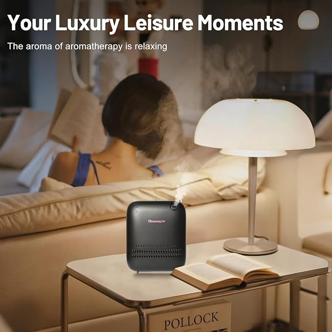 Battery-Powered Air Freshener Waterless Essential Oil Diffuser – 150mL Capacity, Smart Scent Diffuser for Rooms,Office & Commercial Use, Covers Up to 2000 sq.ft.Aromatherapy Scent Diffuser