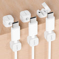 6 Pack Magnetic Cable Clips & Cord Holder, Under Desk Cable Management, Adhesive Wire Holder Keeper Organizer for Home Office Computer Desk Phone Car Wall Desktop Nightstand (White)