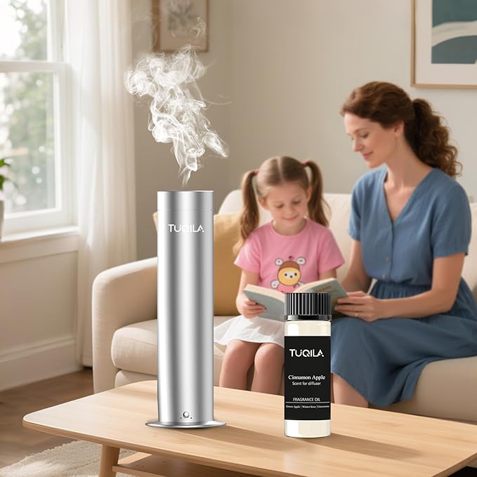 Essential Scent Oil Cinnamon pples 20ML Sampler Waterless Diffuser Oil for Cold Air Diffusers, Luxury Home Fragrance Oils, Aromatherapy Oils for Spa, Office, Long-Lasting Refill