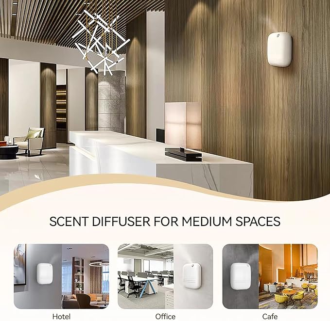 Upgraded Waterless Essential Oil Diffuser, Scent Air Machine for Home Cover Up to 2000 sq.ft, Scent Diffuser 400ML, Hotel and Commercial Use, Cold-Air Tech for Spa, Office