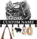 Custom Motorcycle Garage Metal Wall Hooks,Key Holder-Personalized Iron Wall Decor for Keys, Coats & Home (Black, Handmade,Decorative,Entryway, Bedroom,Man Cave) (Style C)