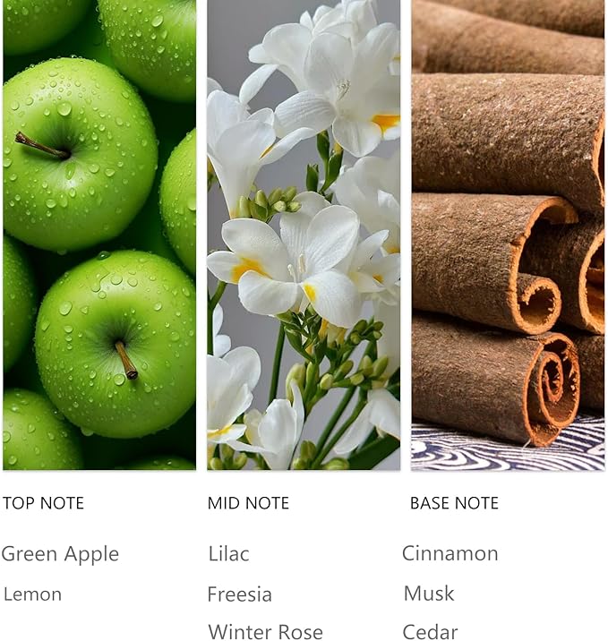 Essential Scent Oil Cinnamon pples 20ML Sampler Waterless Diffuser Oil for Cold Air Diffusers, Luxury Home Fragrance Oils, Aromatherapy Oils for Spa, Office, Long-Lasting Refill