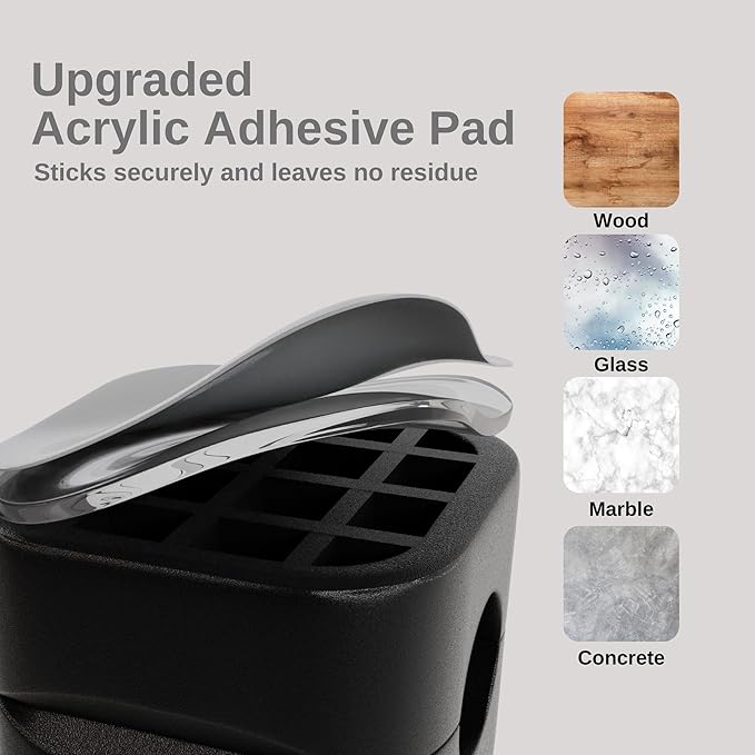 6 Pack Magnetic Cable Clips & Cord Holder, Under Desk Cable Management, Adhesive Wire Holder Keeper Organizer for Home Office Computer Desk Phone Car Wall Desktop Nightstand - Black