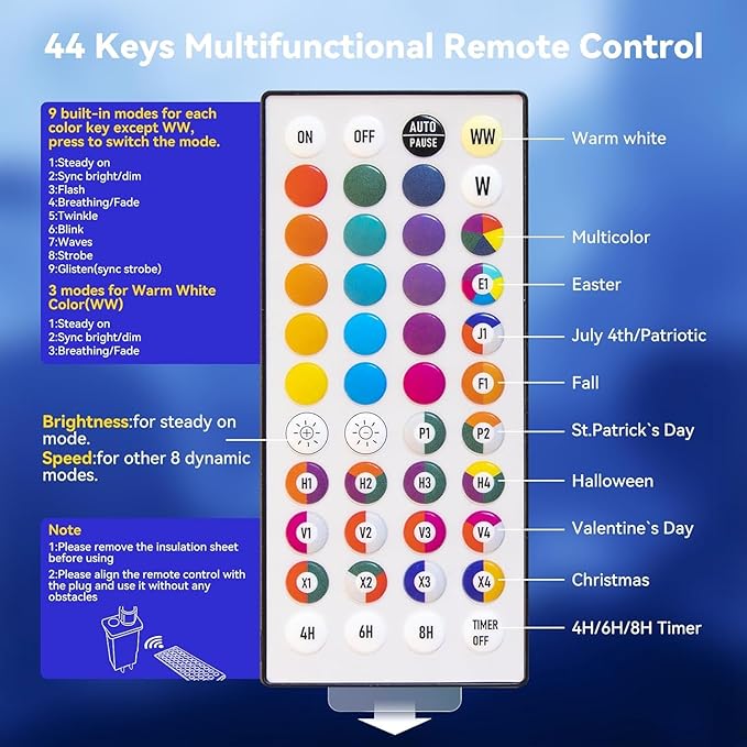 Color Changing Christmas Lights, 35 Colors 33FT 100LED Easter String Lights With Remote Clear Wire, Connectable Waterproof Fairy Lights Plug in for Bedroom Indoor Outdoor Holiday Wedding Party Decor