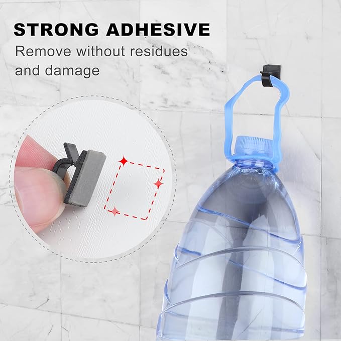 60 PCS Adhesive Cable Clips, Upgraded Wall Wire Clips for Cable Management, Strong Cord Clips Wire Holders for The Wall, Under Desk, Christmas Lights, Car, Dash Cam, Ethernet, Electric Wires Small