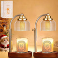 (2 Pack) Candle Warmer Lamp with Timer Dimmer, Birthday Gifts for Women Mom Sister, House Warming Gifts Vintage Home Decor, Adjustable Height Wax Melt Warmer for Jar Candles with 4 Bulbs