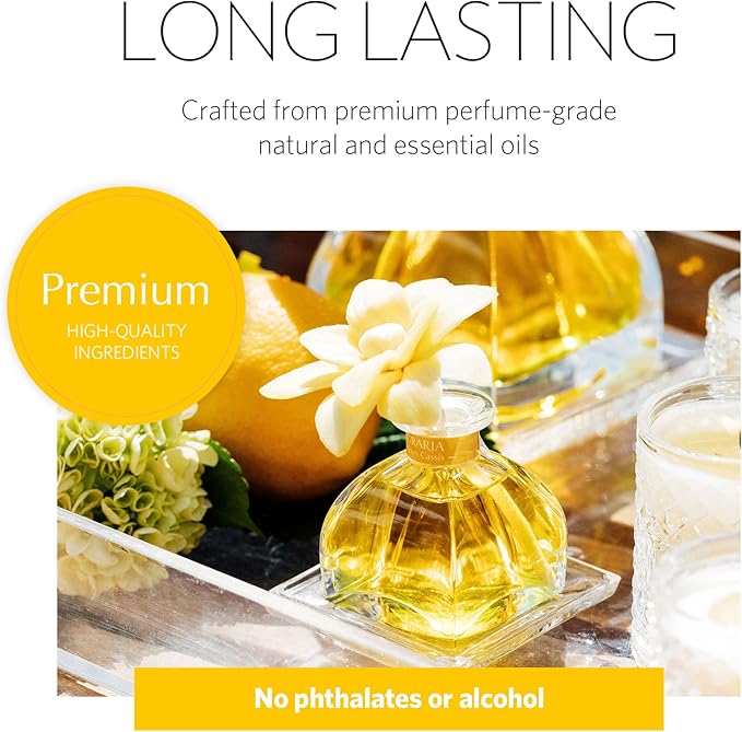 AGRARIA PetiteEssence Flower and Reed Diffuser Set, Hand Crafted Sola Flower Botanical Home Fragrance Set, Scented Oil Gift for All Occasions