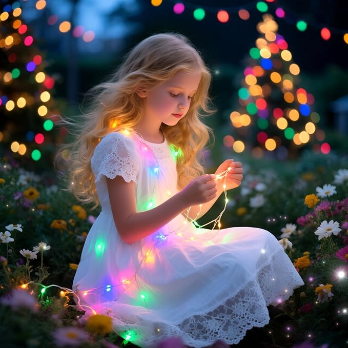 ZNYCYE 10 Pack 10ft 30 LED Mason Jar String Lights 8 Modes with Timer Waterproof Fairy Lights Upgraded Battery（Included Operated for DIY Wedding Party Mason Jar Christmas Decorations (Multi-Color)