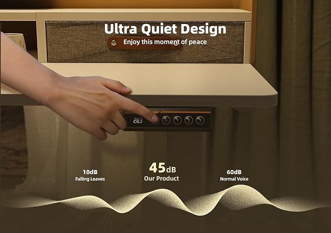 YDN Standing Desk with Drawers, 55 Inch Standing Desk Adjustable Height, Adjustable Electric Stand Up Sit Stand Small Desks with Storage and Shelf, White