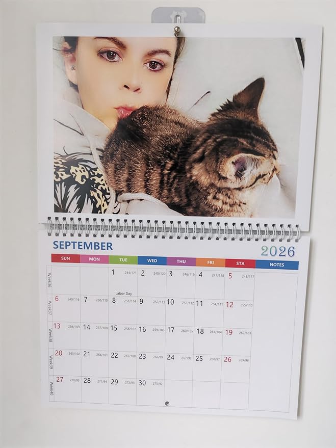 (Made inChicago) Custom Calendar 2026, Custom Photo Wall Hanging Calendar, Make Your Own Personalized Calendars 2026 for Customized Home/Office/Party/Birthday/Christmas/New Year/Housewarming Gift
