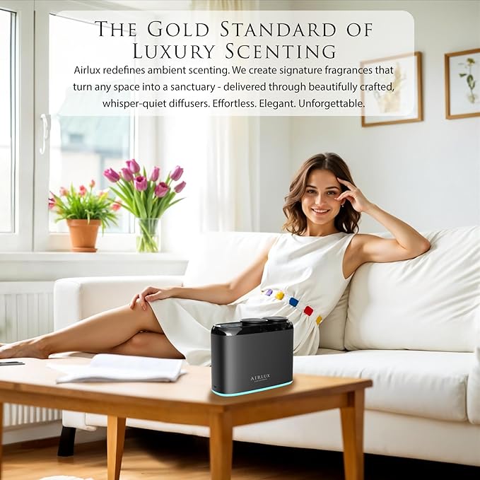 Mars 100 Smart Scent Diffuser, Elixair 3X Cold Air Essential Oil Diffuser up to 800 sq ft Coverage Home, Office, Bathroom, Living Room Decor, Dual 50ml Tanks, Battery Powered (Silver)