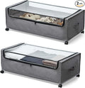 Under Bed Storage with Wheels, Under Bed Storage Containers,Underbed Shoe Storage, Drawers for Under Bed, Lockable, Heavy Duty, XXXXL Size 90L