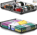 NADAMOO Under Bed Storage with Wheels, 2 Pack Rolling Under Bed Storage Containers，Foldable Metal Under the Bed Organizer Bins for Bedroom Clothes Shoes Blankets