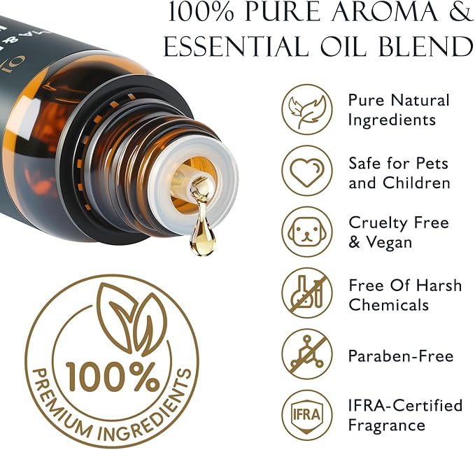 Hotel Diffuser Oil Inspired by Marriott Hotel Scent, OliveTech Aromatherapy Fragrance Oil for Cold Air & Ultrasonic Diffusers, 100ml / 3.38 ft oz Glass Bottle