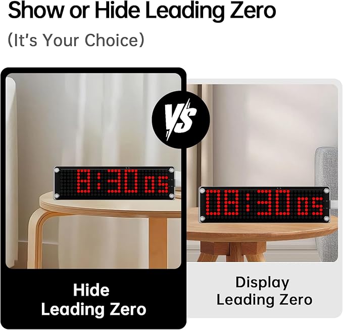 10 Inch Large Display Digital Clock with WiFi NTP Sync,Smart Clock with Adjustable Brightness & Auto Dimming, Easy Setup, Clear from a Distance,LED Matrix Desk Clock for Geeks,Seniors