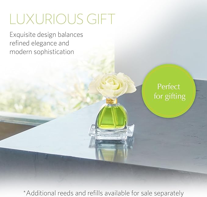 AGRARIA PetiteEssence Flower and Reed Diffuser Set, Handcrafted Sola Flower Botanical Home Fragrance, Scented Oil Diffuser Gift Set for All Occasions