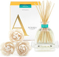 AGRARIA AirEssence Flower and Reed Diffuser Set, Handmade Sola Flower Botanical Home Fragrance Set, Scented Oil Reed Diffuser Gift for All Occasions