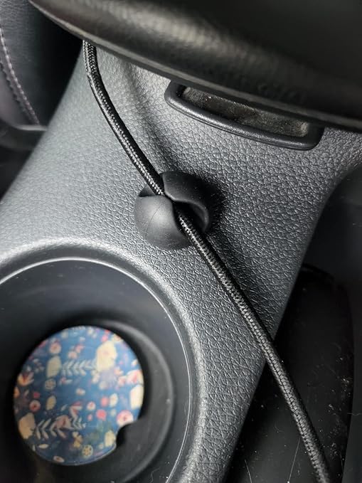 OHill Desk Cable Management Cord Organizer, 24 Pack Black Self Adhesive Cord Holder Cable Clips, Ideal Cable Organizer Wire Keeper for Desk, Nightstand, Phone Charger, Computer, Home, Office, Car